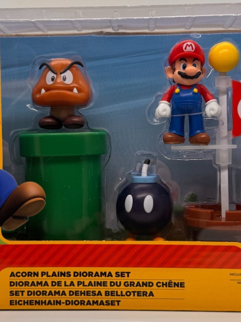 Jakks Pacific Super Mario Acorn Plains Diorama Set Mario Goomba Bob-omb Playset